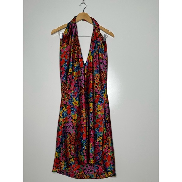 Show Me Your MuMu Jasmine Halter Mini Dress in Garden Glow Size XL - Picture 4 of 9
